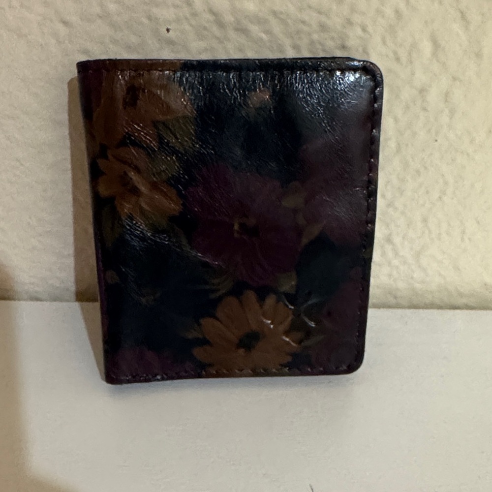 Patricia Nash Floral Black and Brown Wallet
